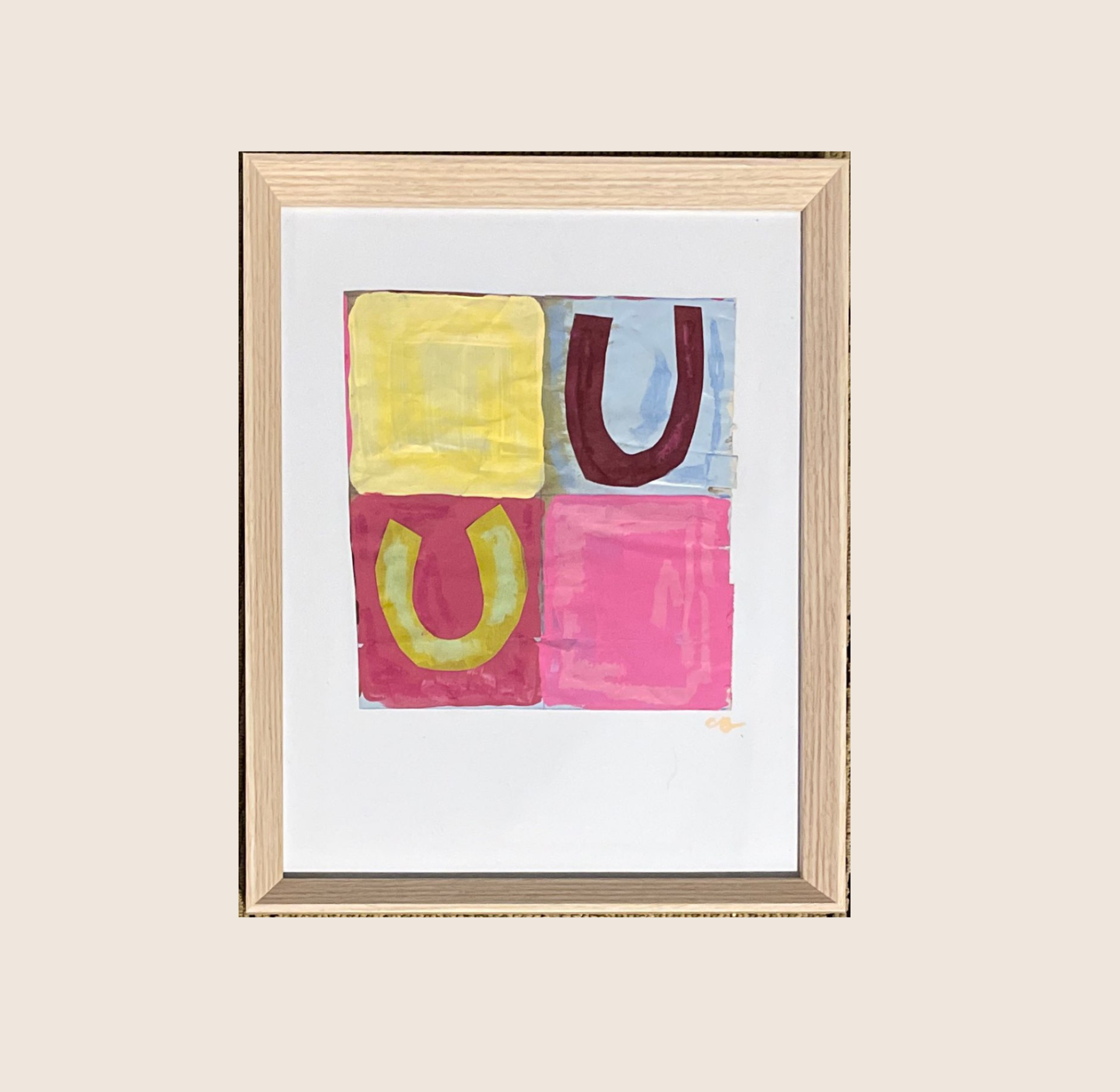Palomino- Framed Mixed Media Art