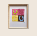 2 Step- Framed Mixed Media Art